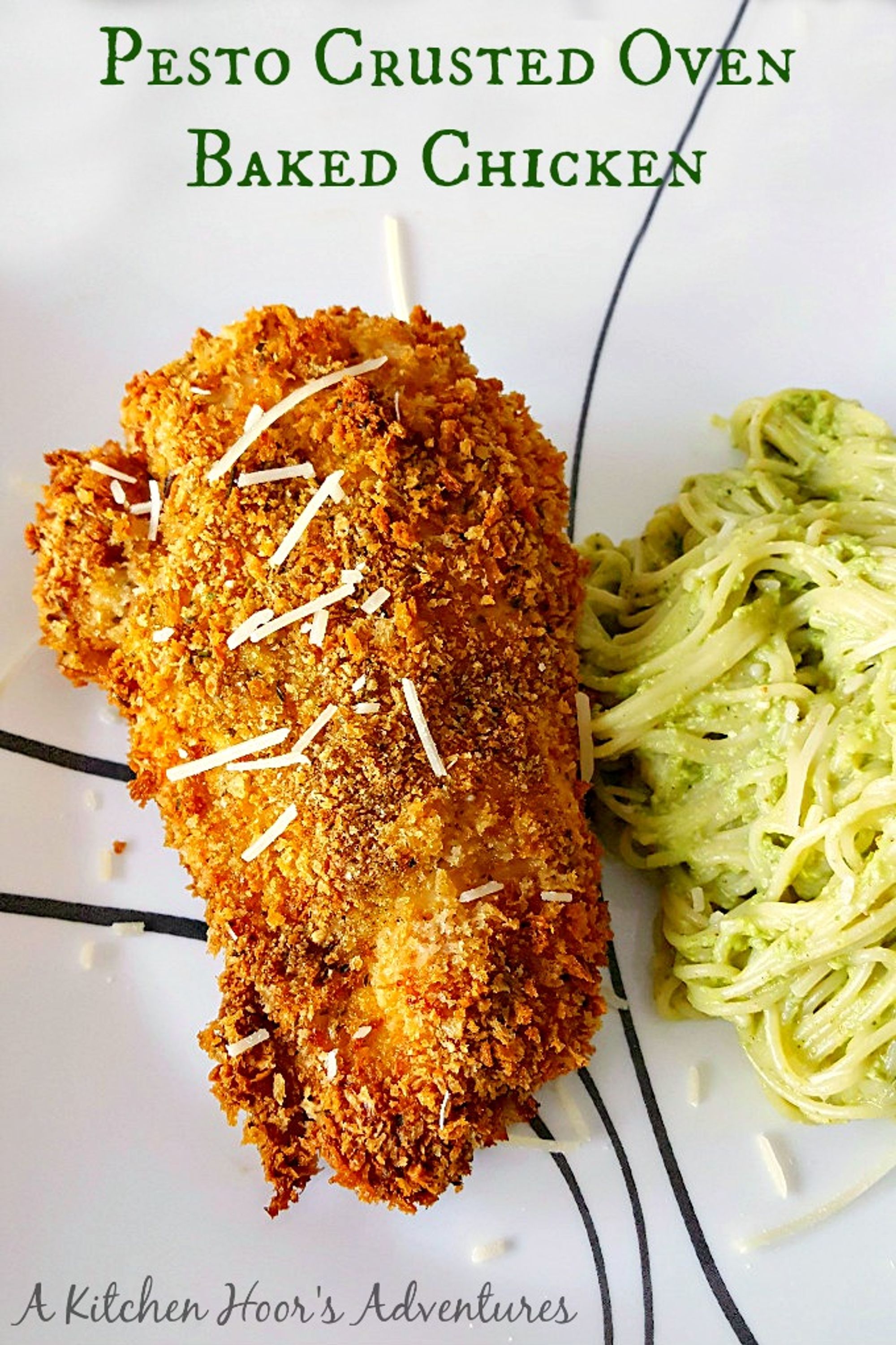 Pesto Crusted Oven Fried Chicken A Kitchen Hoor's Adventures My