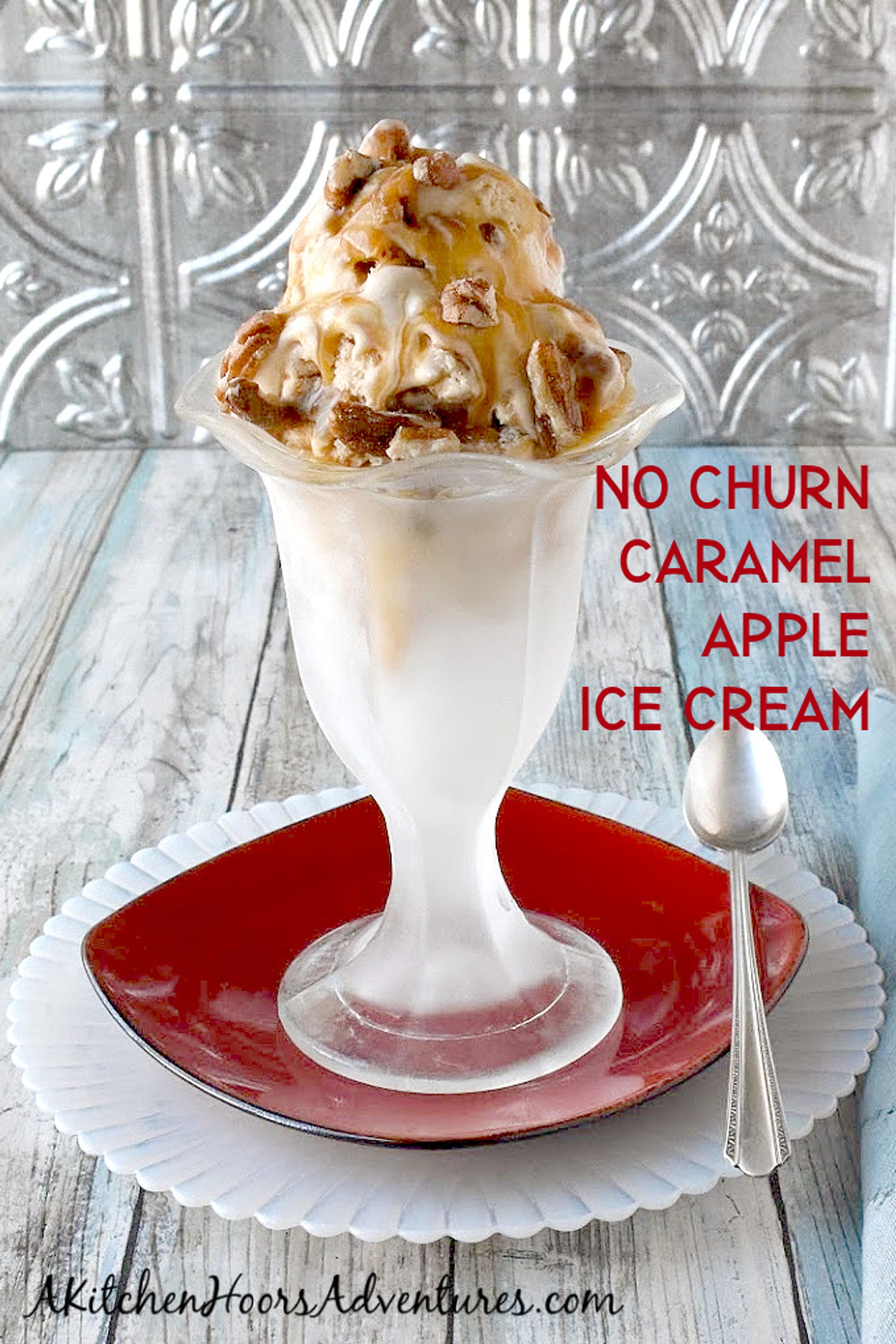 No Churn Caramel Apple Ice Cream A Kitchen Hoor's Adventures My