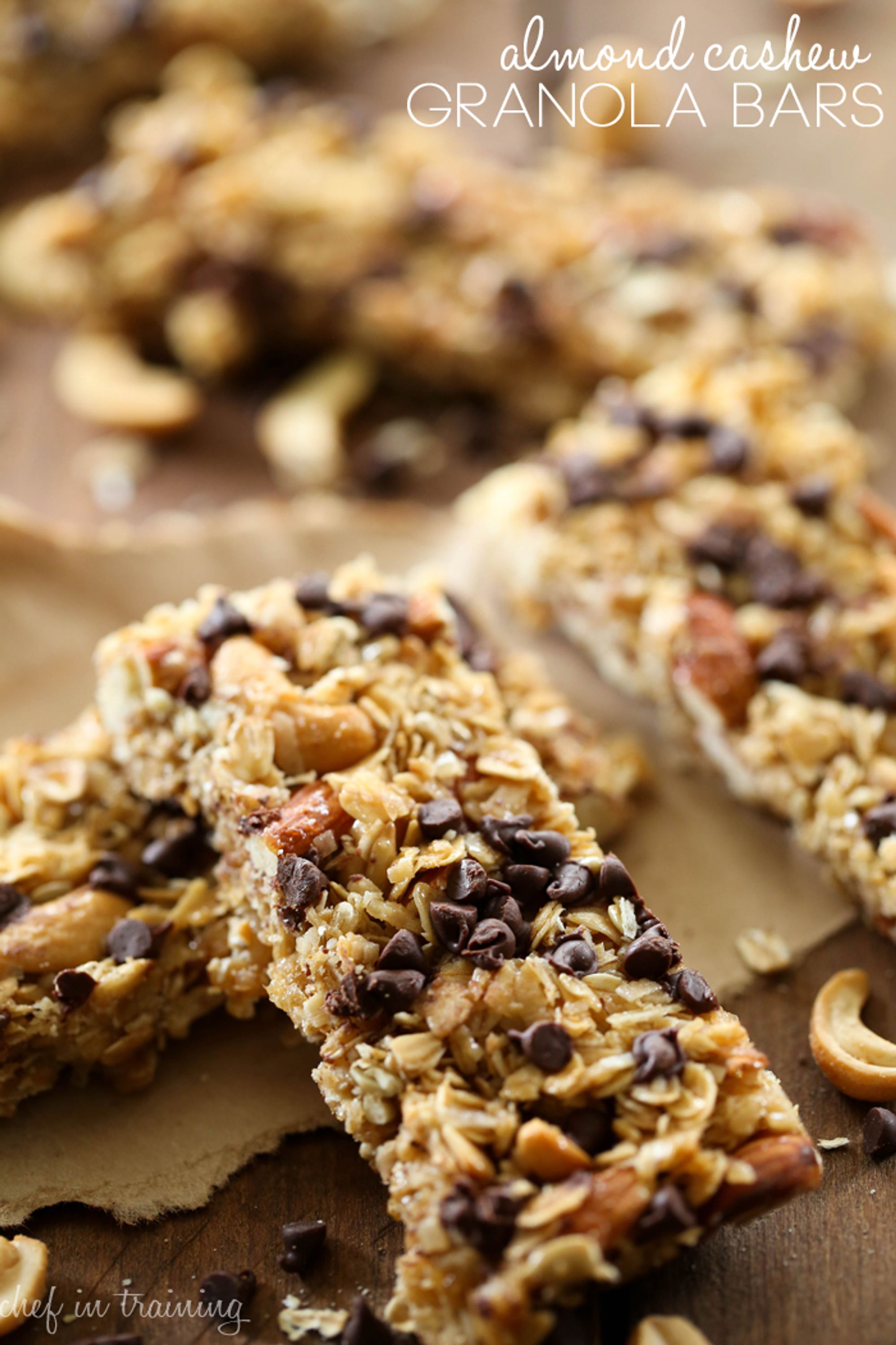 Almond Cashew Granola Bars Chef in Training My Recipe Magic