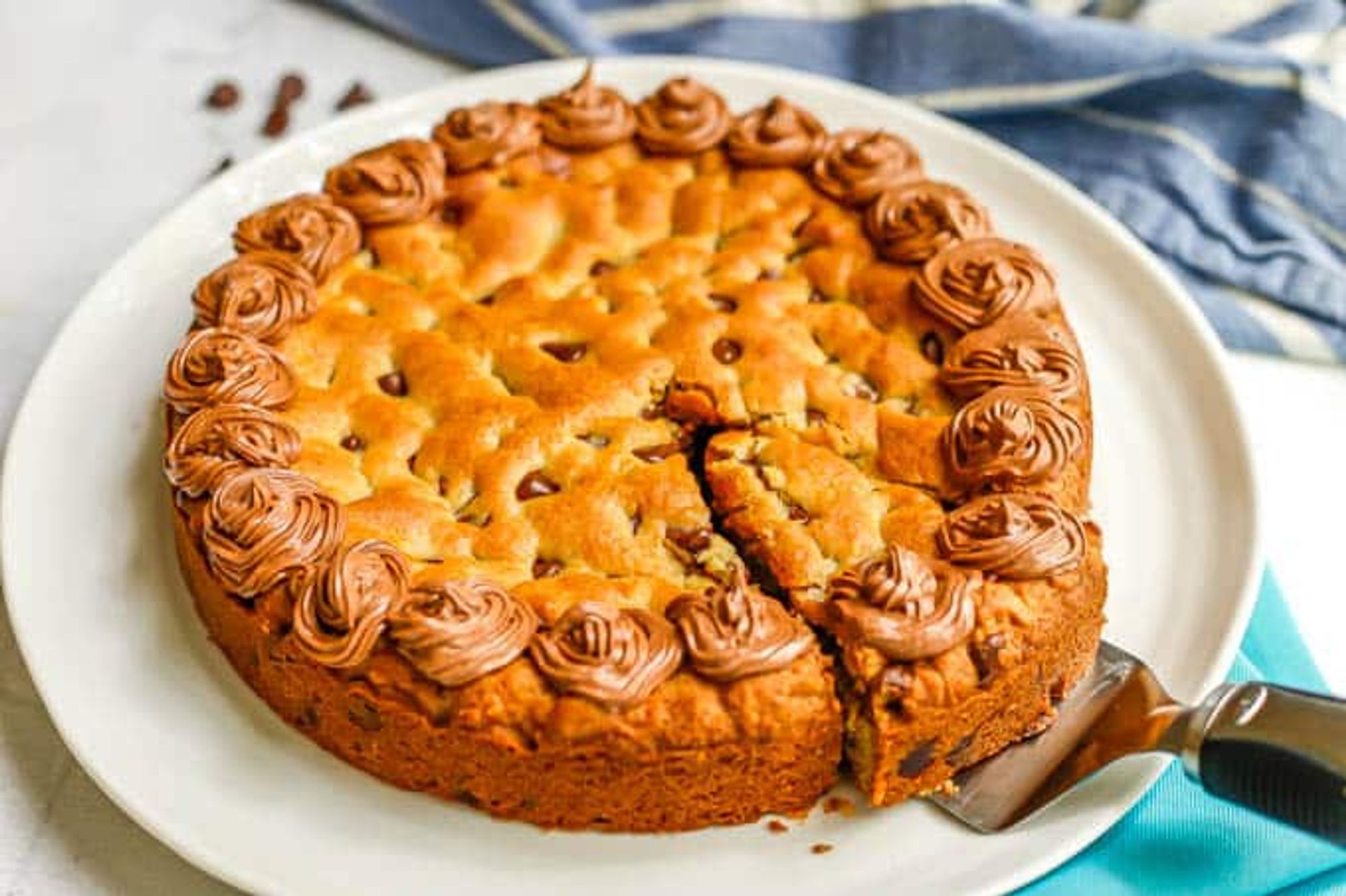 Chocolate Chip Cookie Cake Family Food on the Table My Recipe Magic