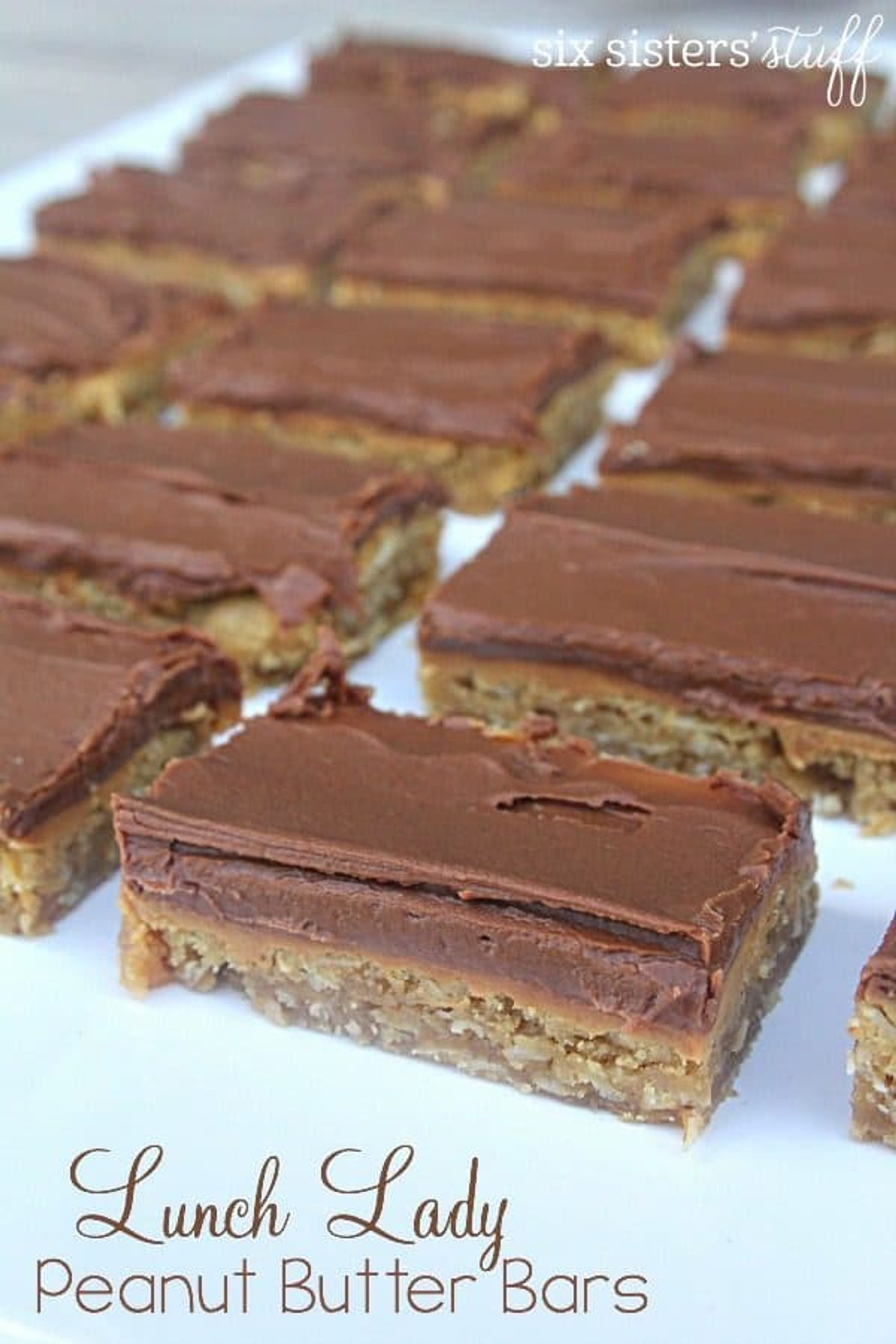Lunch Lady Peanut Butter Bars Six Sisters' Stuff My Recipe Magic