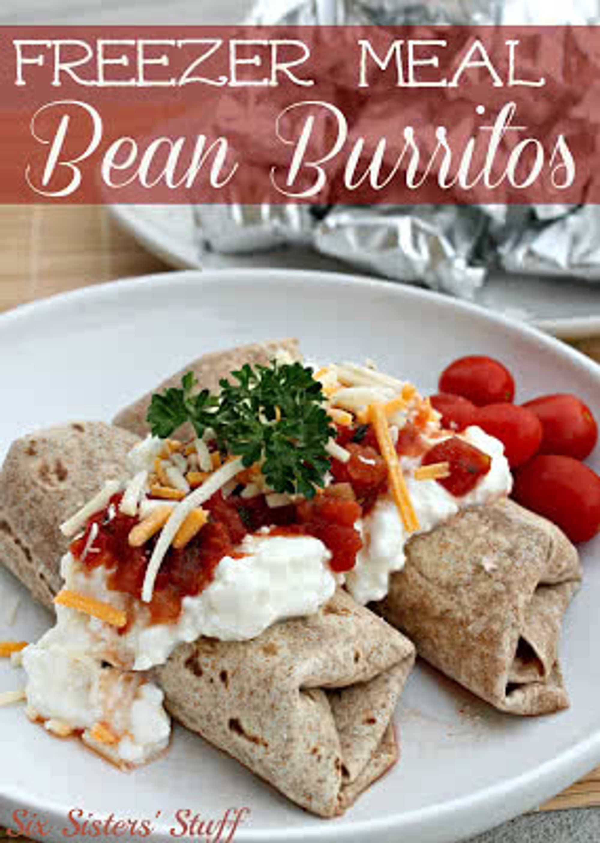 Freezer Meal Slow Cooker Bean Burritos Six Sisters' Stuff My Recipe