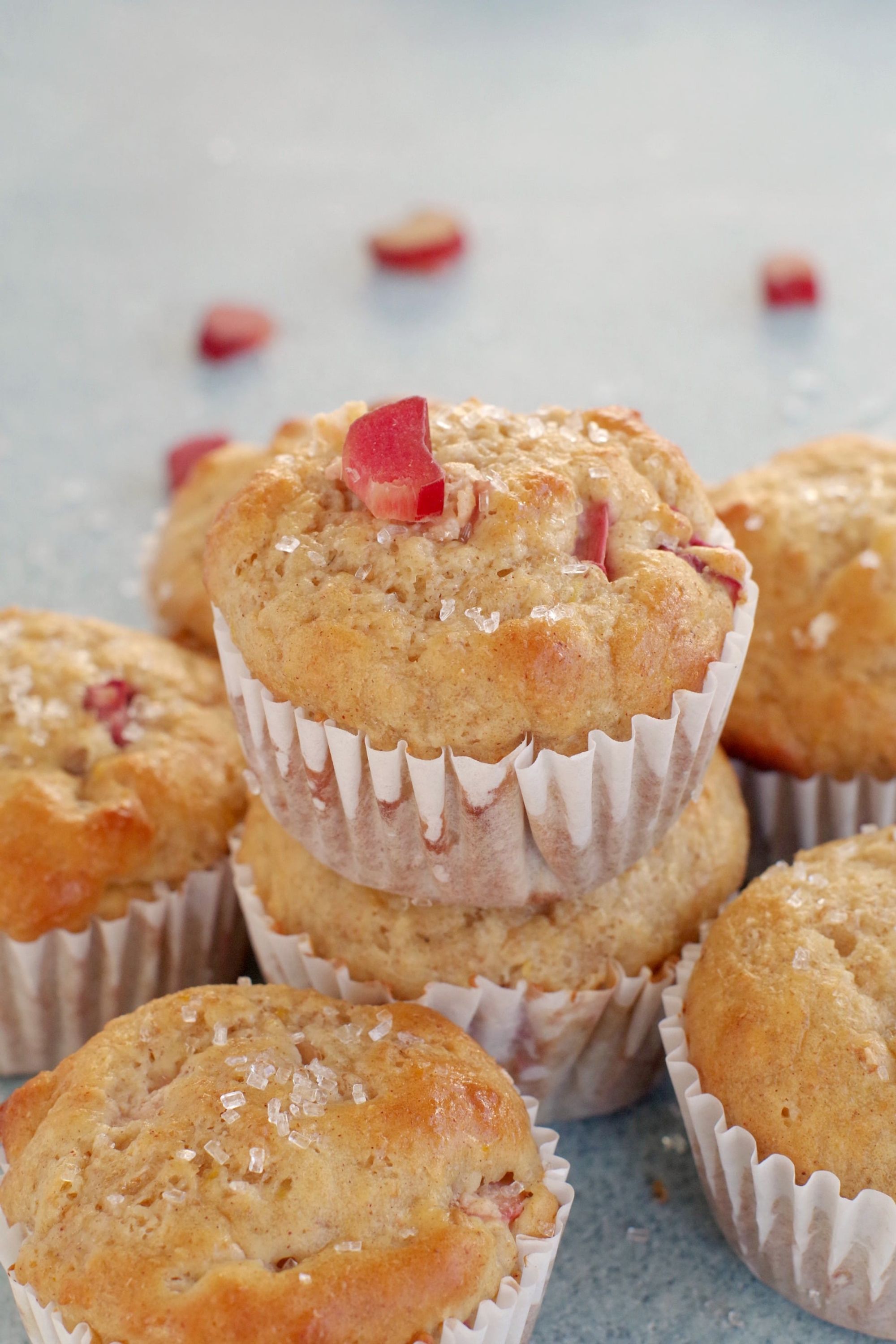 Healthy Rhubarb Muffins - My Recipe Magic