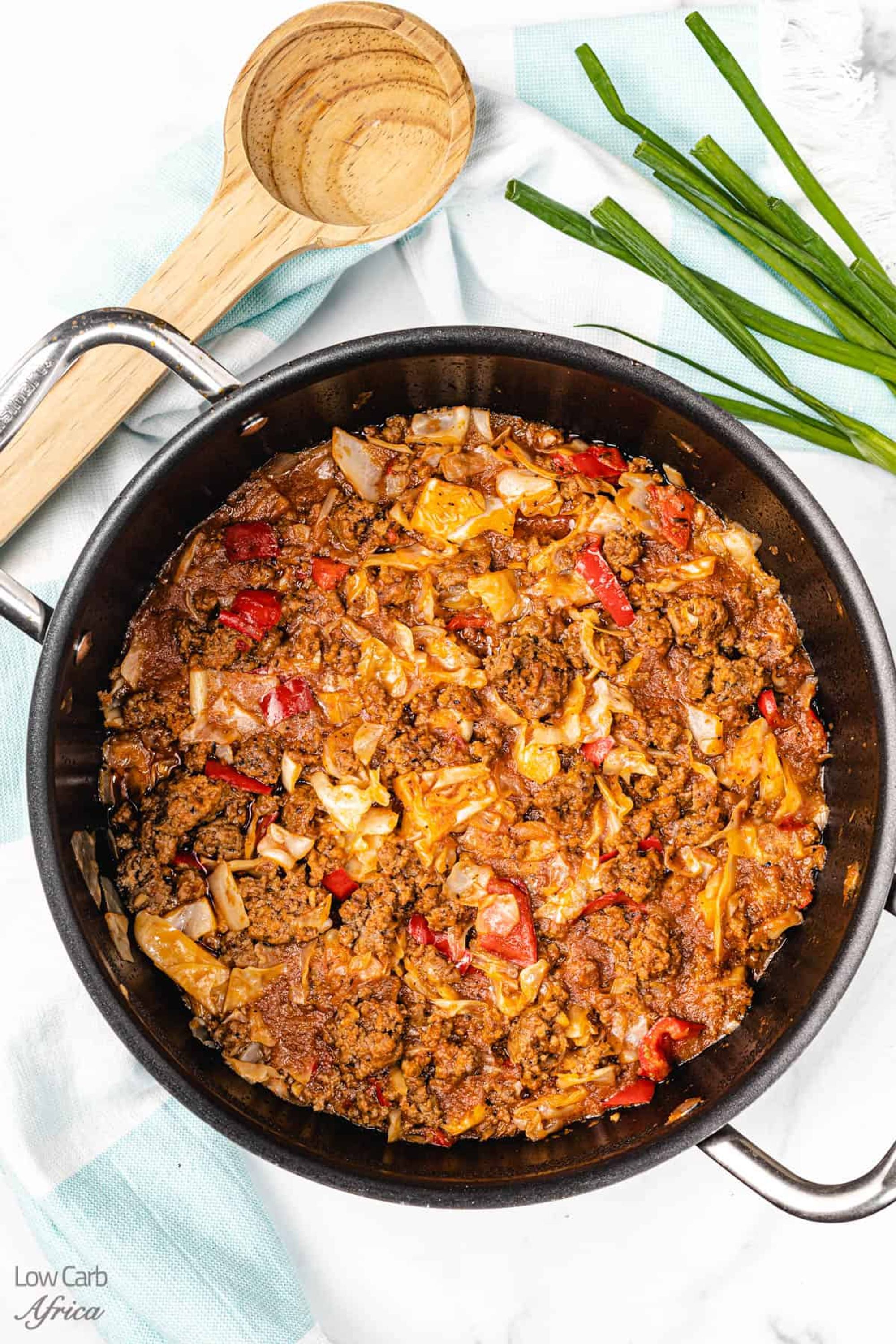 African Cabbage Stew with Ground Beef Low Carb Africa My Recipe Magic