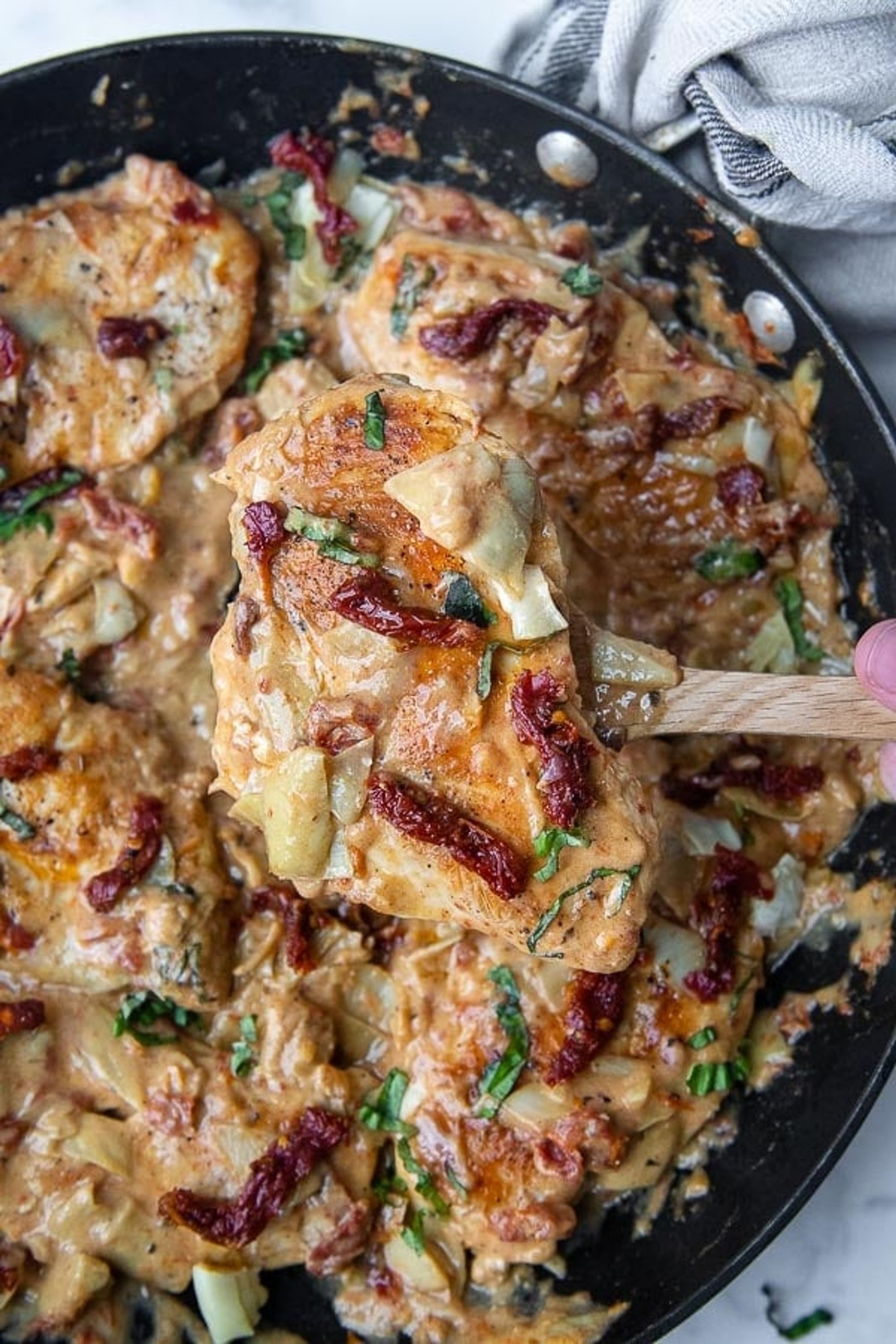 Sun Dried Tomato Chicken (Creamy LOW CARB Chicken) Quick & Easy! My