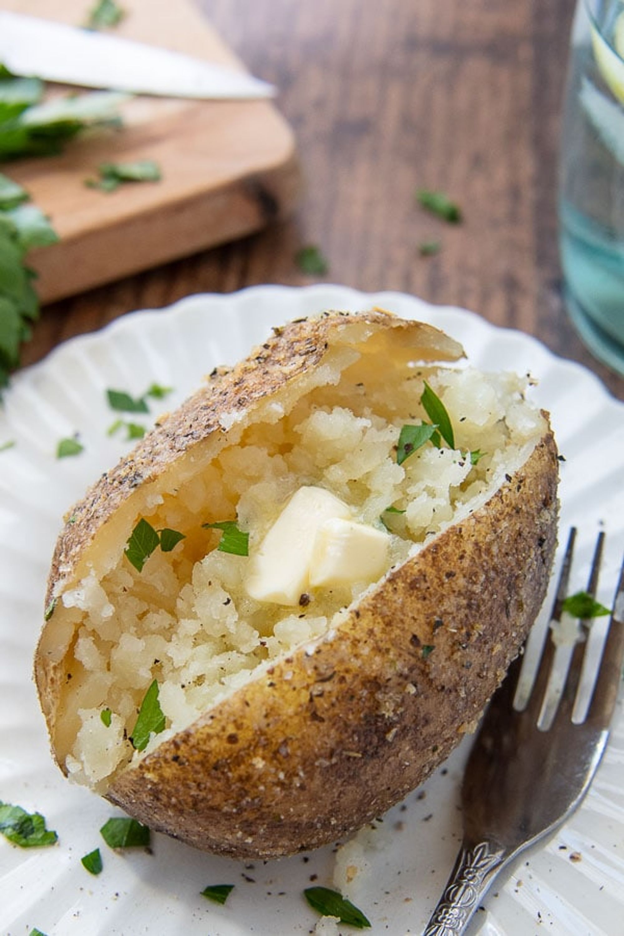 Instant Pot Baked Potatoes Easy Recipe with Crispy