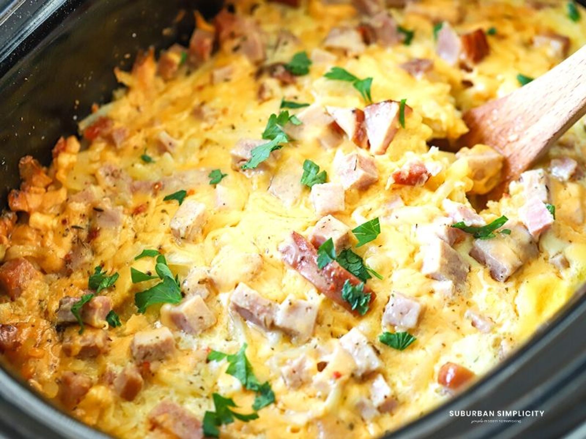 Overnight Crock Pot Breakfast Casserole Suburban Simplicity My