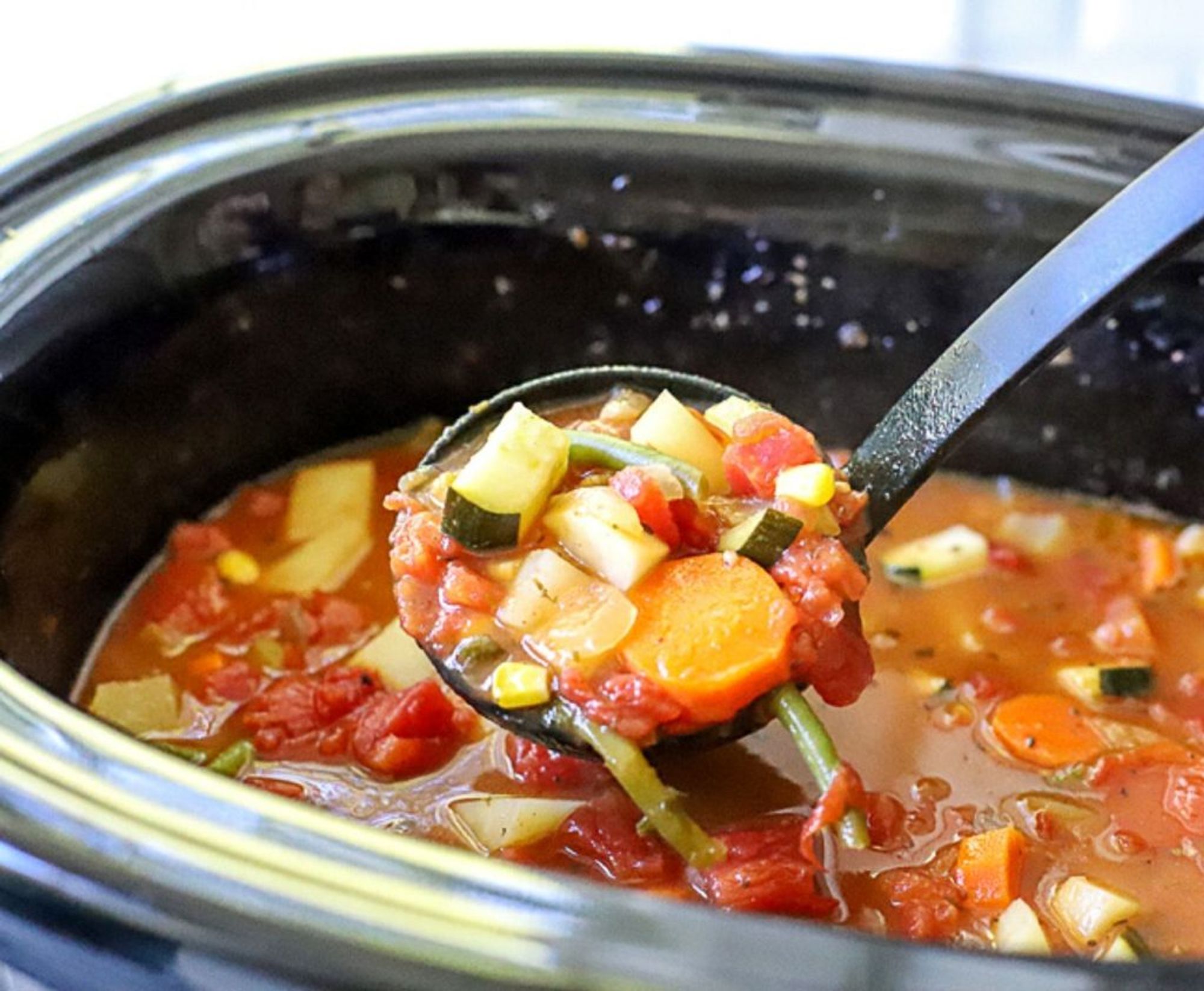 Healthy Crock Pot Vegetable Soup - Suburban Simplicity - My Recipe Magic