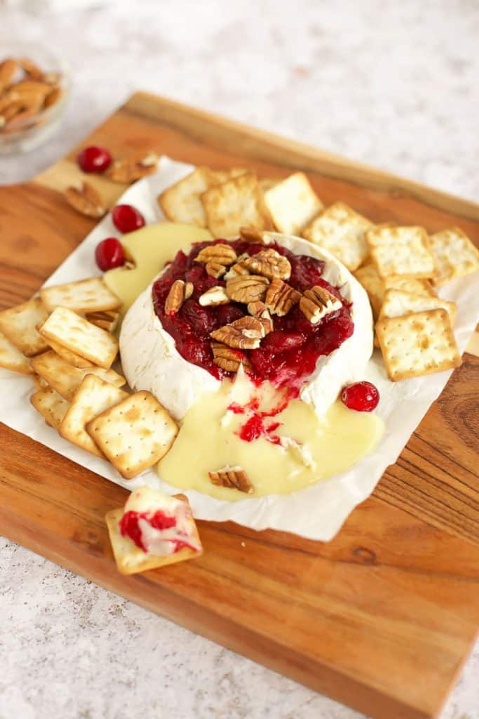 Baked Brie with Cranberry Sauce - Seasonal Cravings - My Recipe Magic